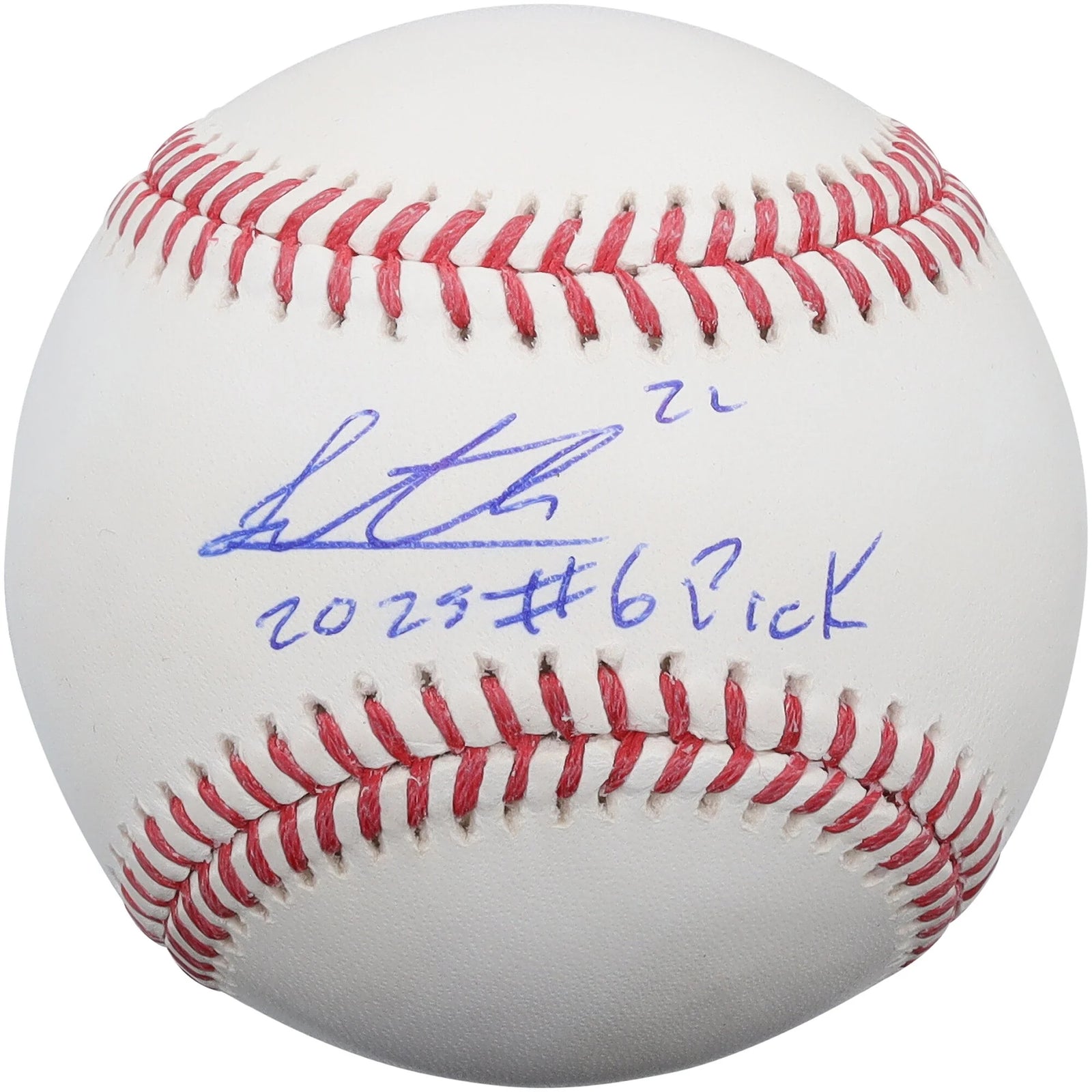 Seth Hernandez Signed Pirates Baseball | 2025 #6 Pick Inscription