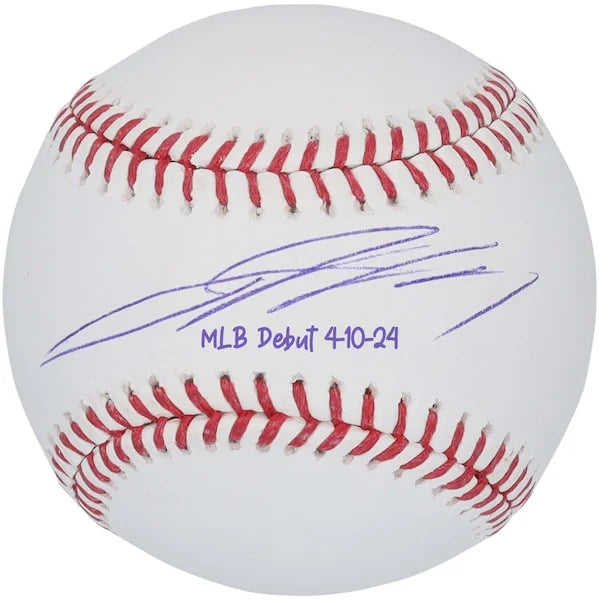 Jackson Holliday Signed Baseball | MLB Debut 4-10-24 Inscription