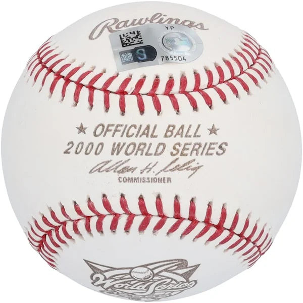 Derek Jeter Signed 2000 World Series Logo Baseball | Yankees