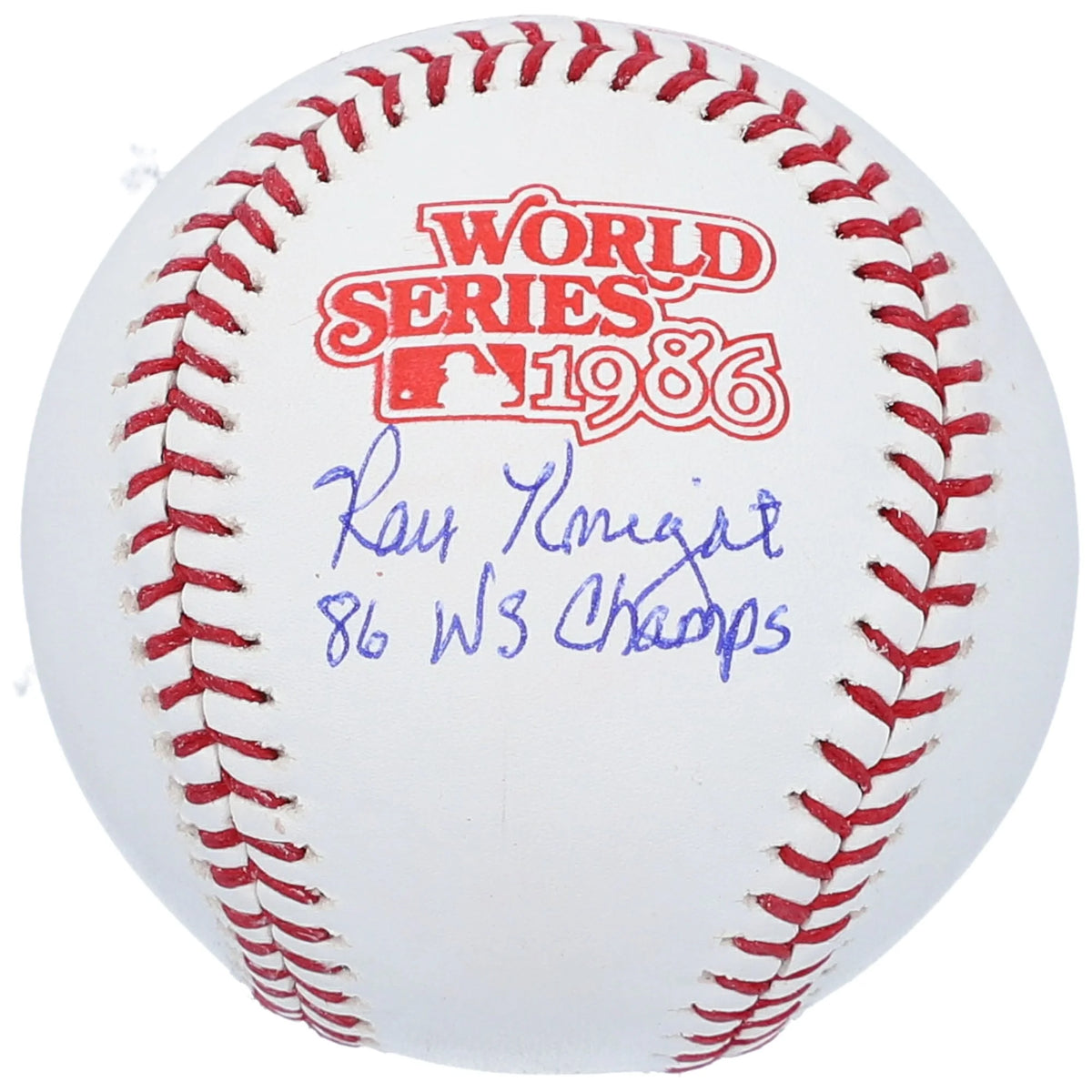 Ray Knight Signed 1986 World Series Logo Baseball | "86 WS Champs" | WBSBLKN0004