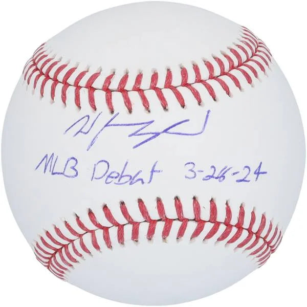 Wyatt Langford Signed Texas Rangers Baseball | MLB Debut 3-28-24