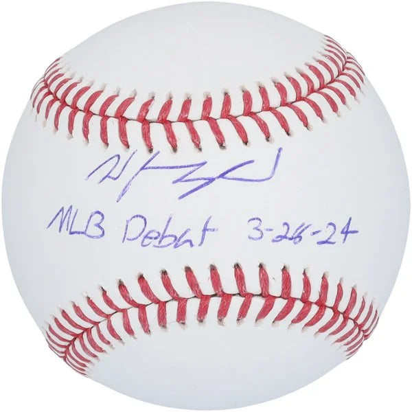 Wyatt Langford Signed Texas Rangers Baseball | MLB Debut 3-28-24