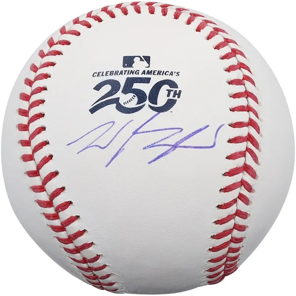 Wyatt Langford Signed USA 250th Logo Baseball | Texas Rangers