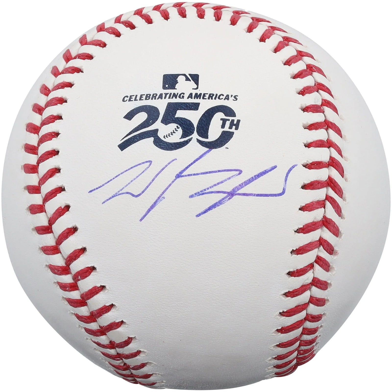 Wyatt Langford Signed USA 250th Logo Baseball | Texas Rangers