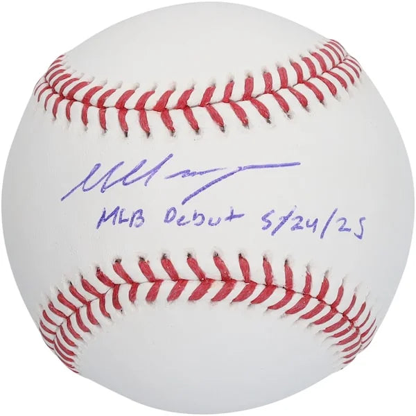Marcelo Mayer Signed Baseball | MLB Debut 5/24/25 Inscription