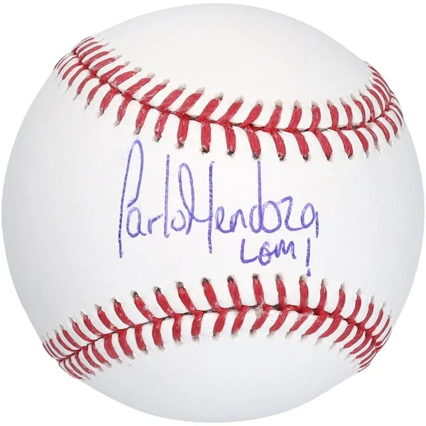 Carlos Mendoza Signed Baseball | LGM Inscription
