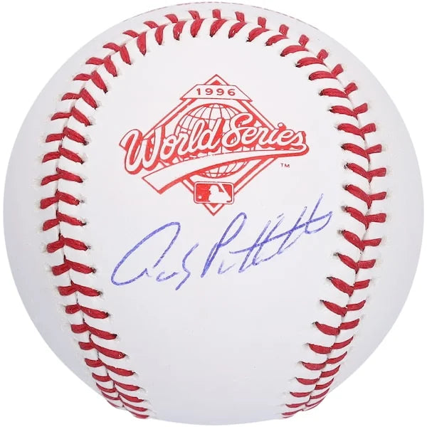 Andy Pettitte Signed 1996 World Series Logo Baseball | Yankees