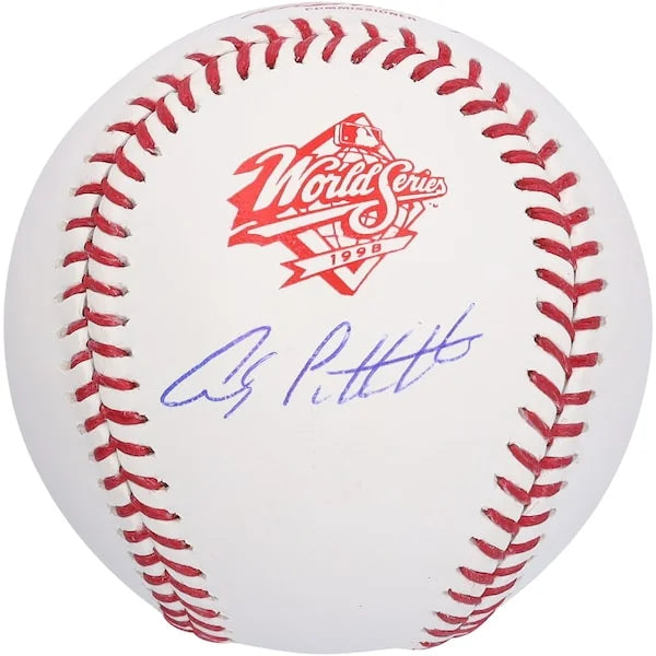 Andy Pettitte Signed 1998 World Series Logo Baseball | Yankees