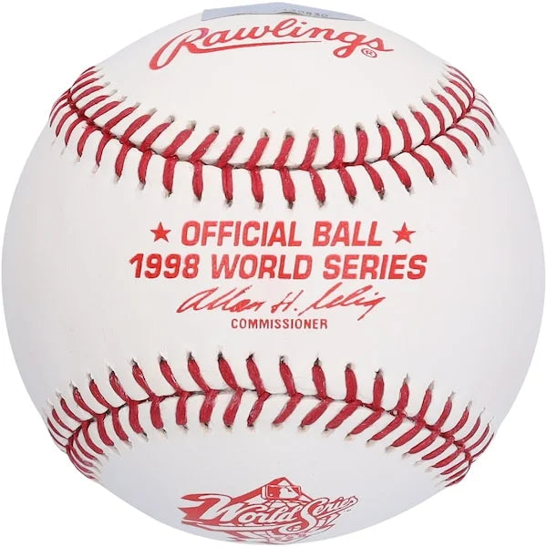 Andy Pettitte Signed 1998 World Series Logo Baseball | Yankees