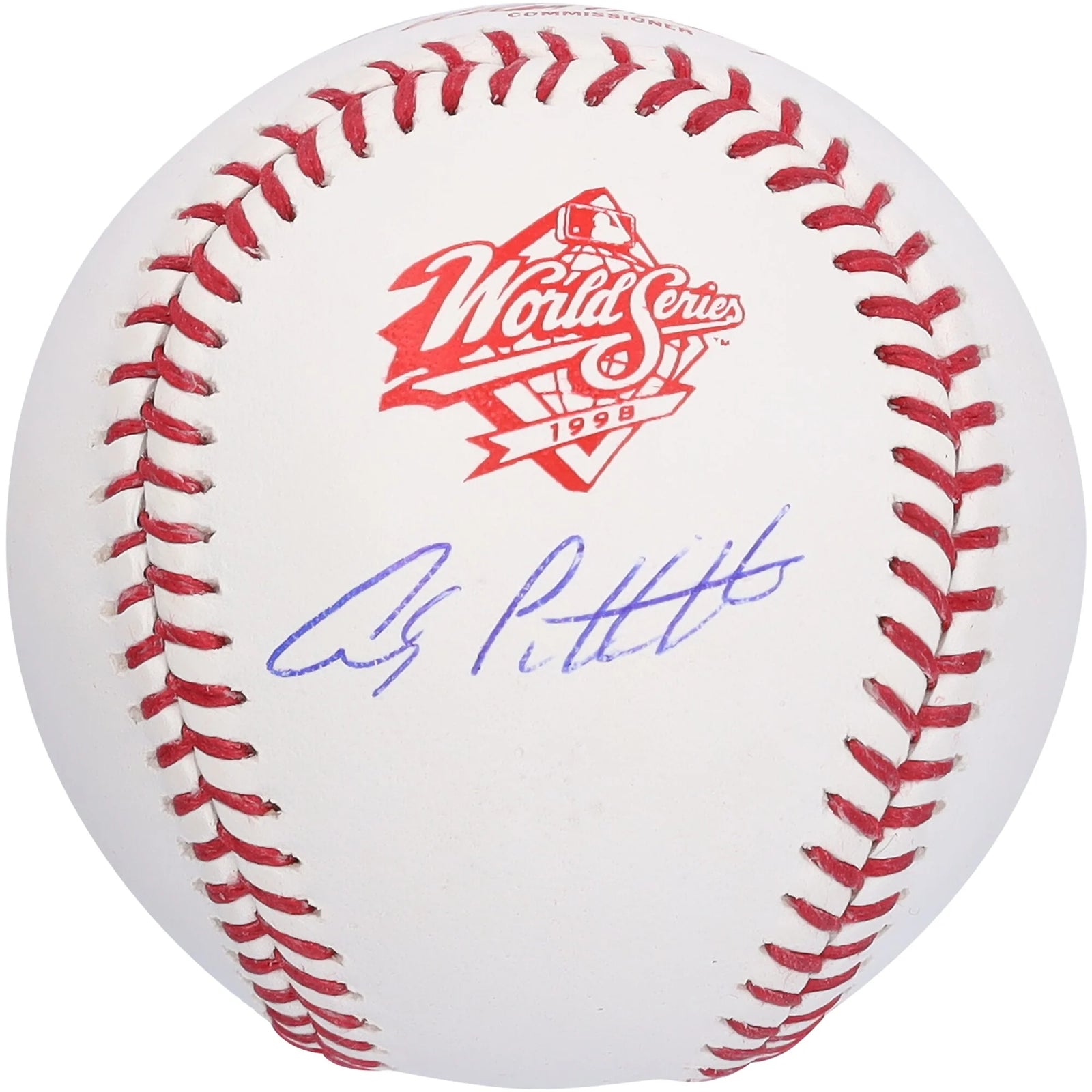 Andy Pettitte Signed 1998 World Series Logo Baseball | Yankees
