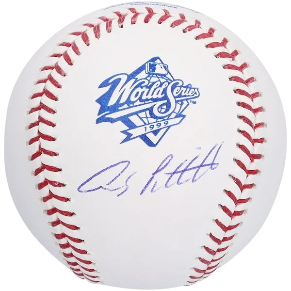 Andy Pettitte Signed 1999 World Series Logo Baseball | Yankees