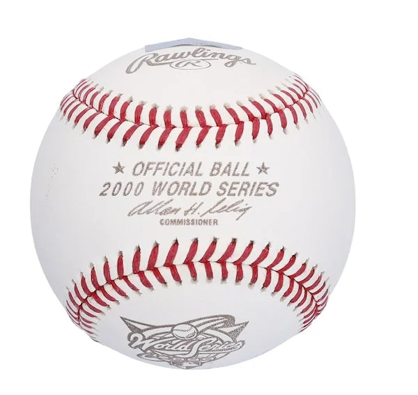 Andy Pettitte Signed 2000 World Series Logo Baseball | Yankees