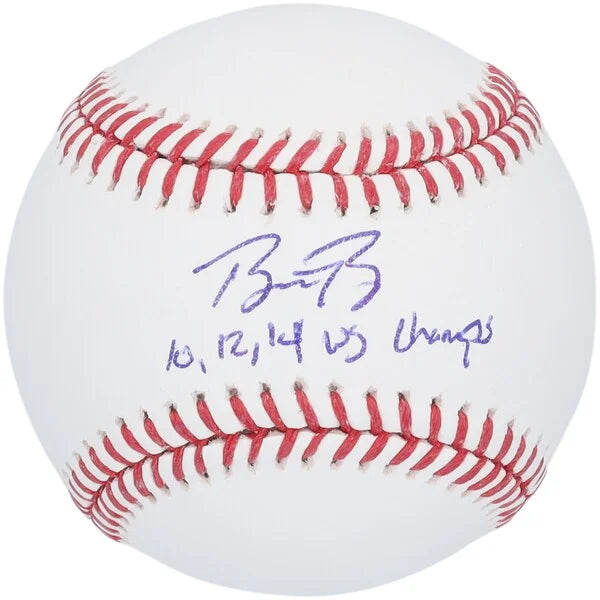 Buster Posey Signed Baseball | 10, 12, 14 WS Champs Inscription