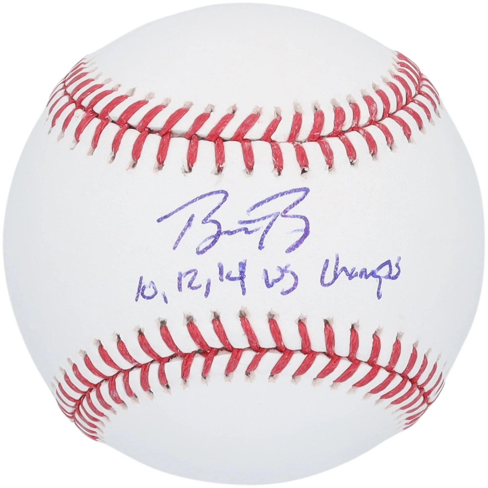 Buster Posey Signed Baseball | 10, 12, 14 WS Champs Inscription