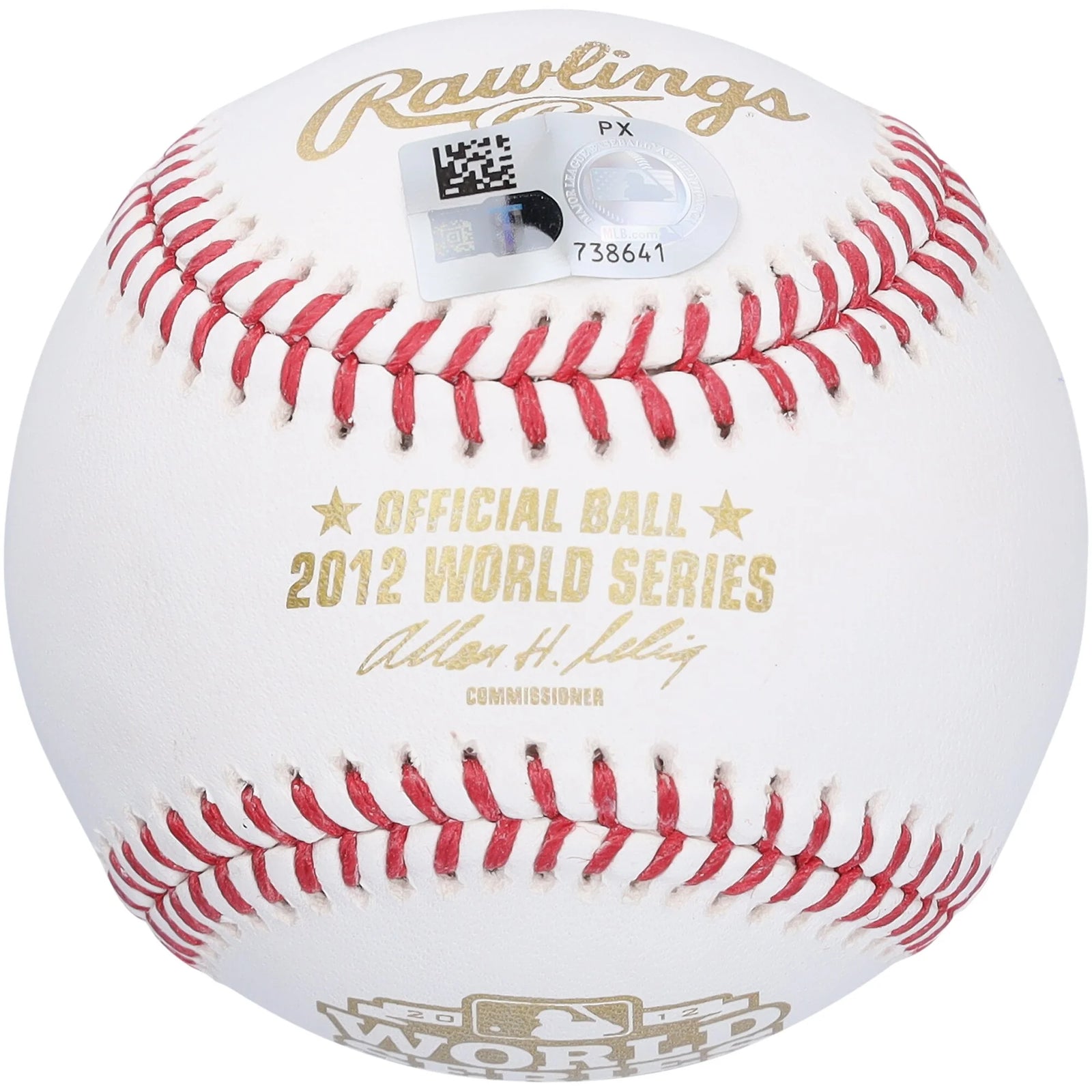 Buster Posey San Francisco Giants Autographed Fanatics Authentic 2012 MLB World Series Logo Baseball with "12 WS Champs" Inscription - F