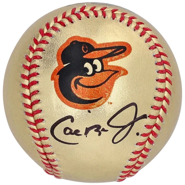 Cal Ripken Jr. Signed Gold Leather Baseball | Baltimore Orioles