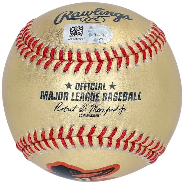 Cal Ripken Jr. Signed Gold Leather Baseball | Baltimore Orioles