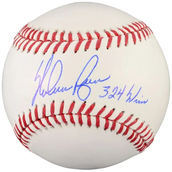 Nolan Ryan Signed Baseball | 324 Wins Inscription