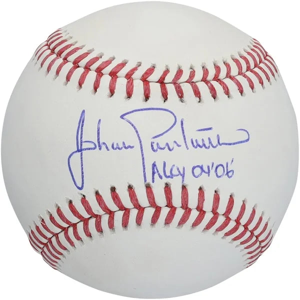 Johan Santana Signed Baseball | AL Cy Young 04, 06 Inscription