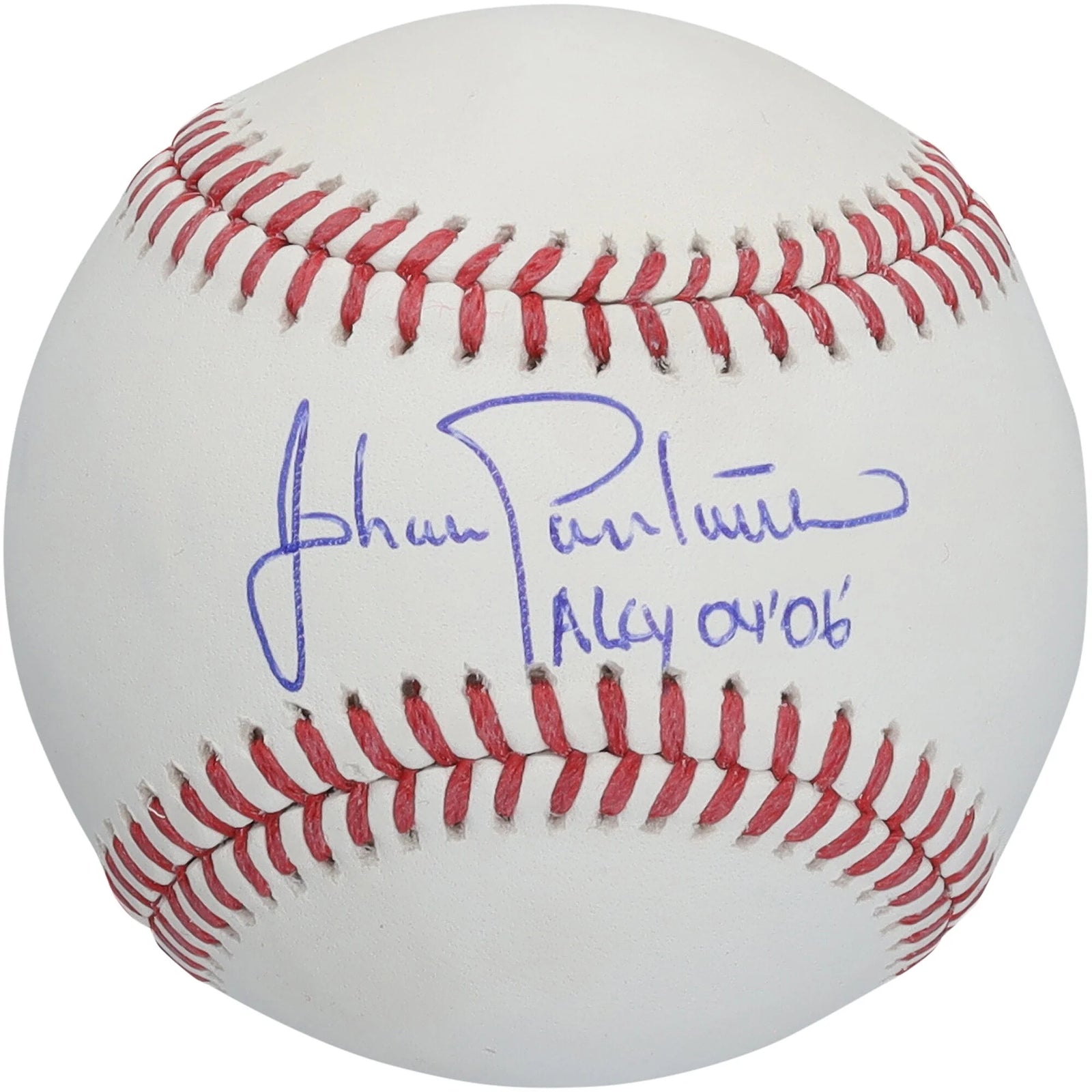 Johan Santana Signed Baseball | AL Cy Young 04, 06 Inscription