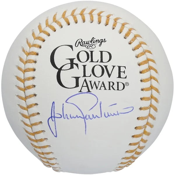 Johan Santana Signed Gold Glove Logo Baseball | Minnesota Twins