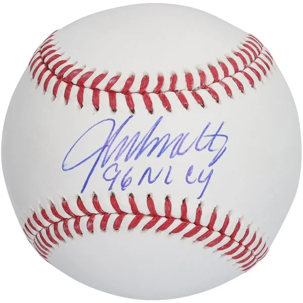 John Smoltz Signed Baseball | 1996 NL Cy Young Inscription