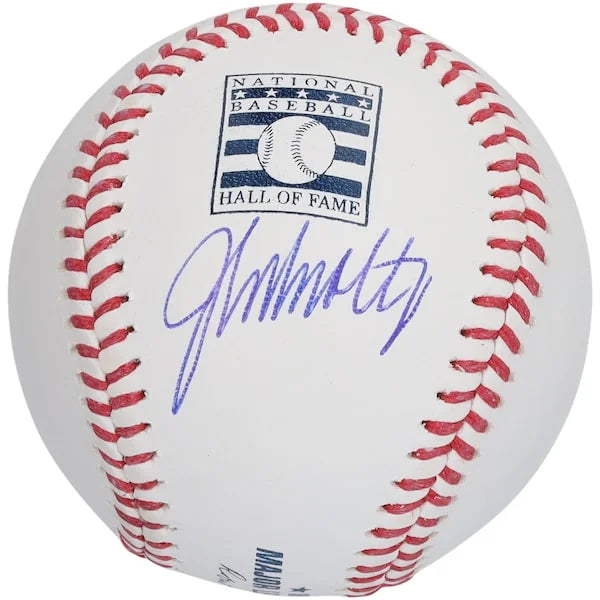 John Smoltz Signed Hall of Fame Logo Baseball | Braves