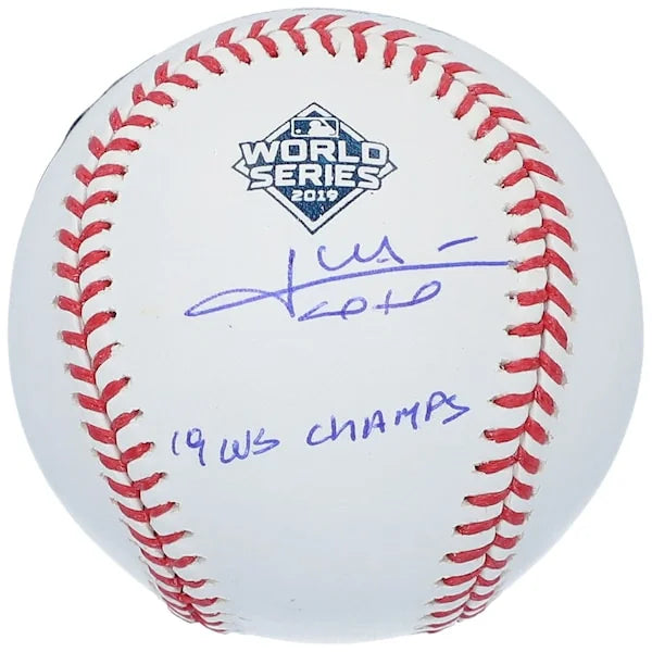 Juan Soto Signed 2019 World Series Champions Baseball | "19 WS Champs" Inscription