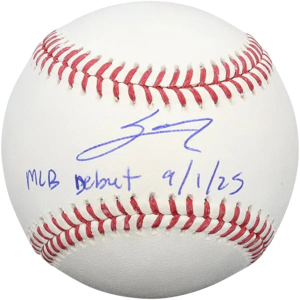 Sal Stewart Signed Baseball | MLB Debut 9/1/25 Inscription