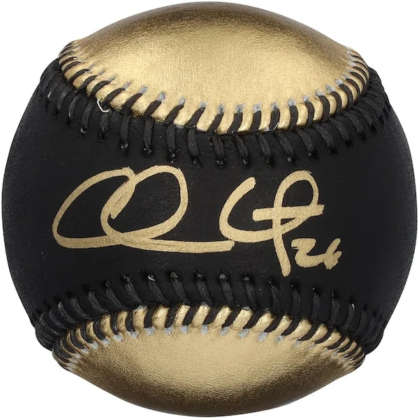 Chase Utley Signed Gold Leather Baseball | Philadelphia Phillies