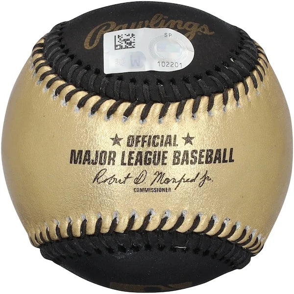 Chase Utley Signed Gold Leather Baseball | Philadelphia Phillies