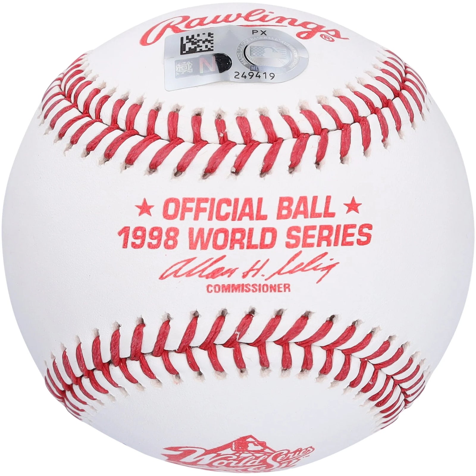 David Wells Signed 1998 World Series Logo Baseball | Yankees