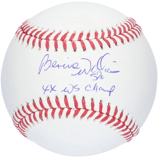 Bernie Williams Signed Yankees Baseball | 4X WS Champ Inscription