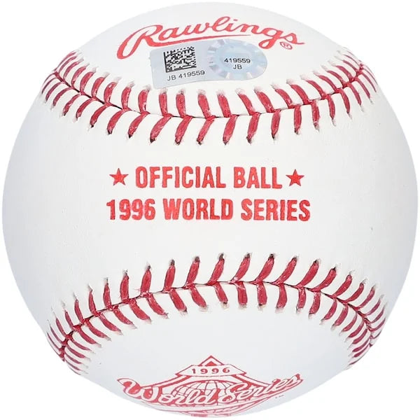 Bernie Williams Signed 1996 World Series Logo Baseball | Yankees