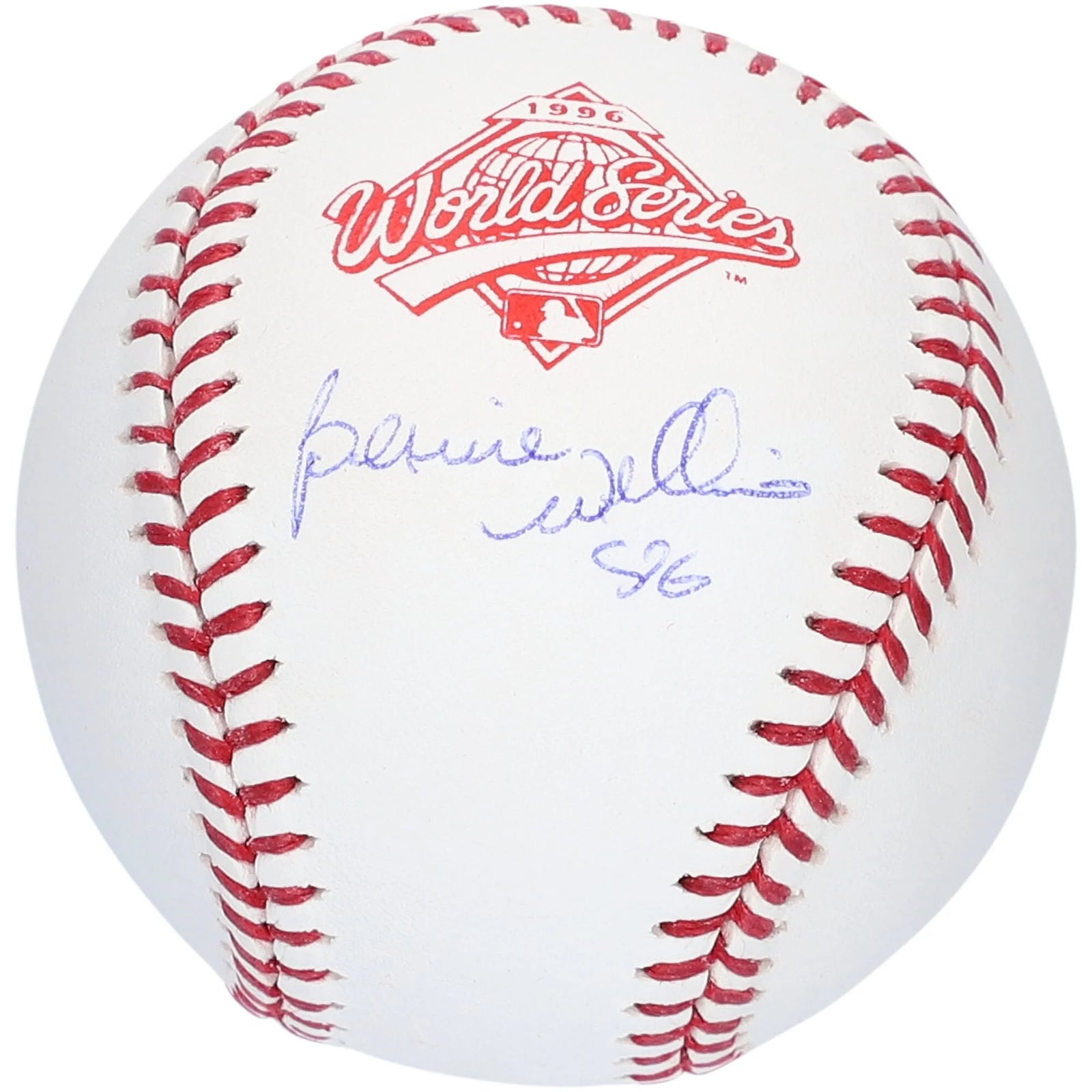Bernie Williams Signed 1996 World Series Logo Baseball | Yankees