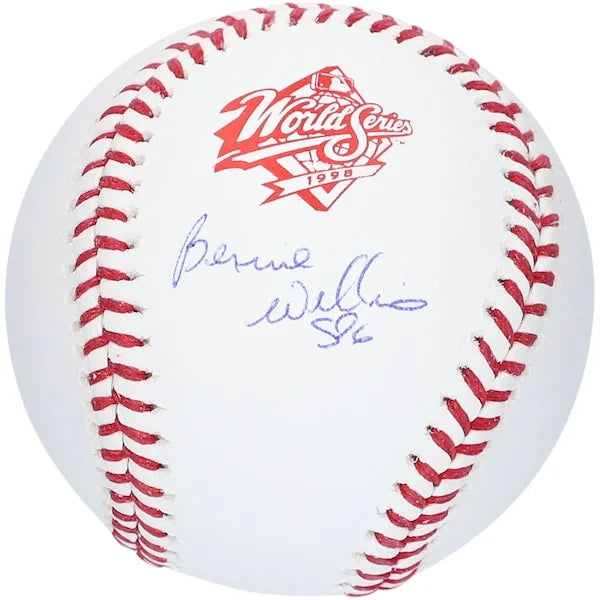 Bernie Williams Signed 1998 World Series Logo Baseball | Yankees