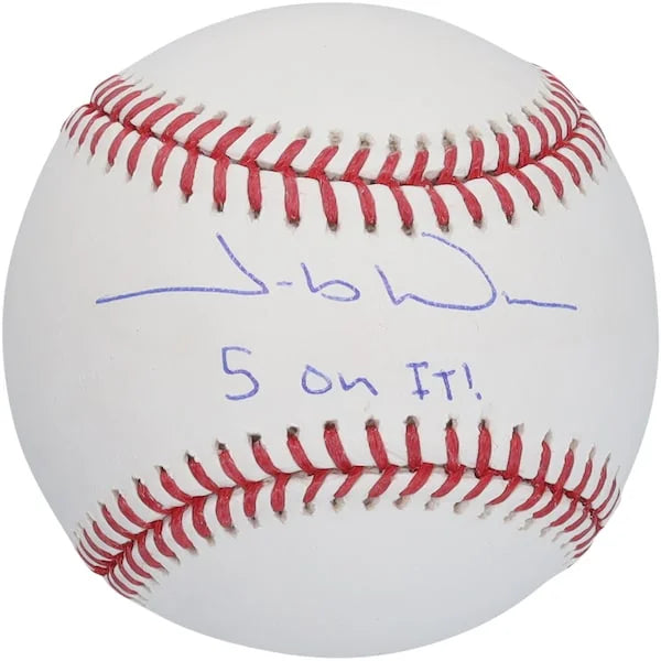 Jacob Wilson Signed Athletics Baseball | 5 On It Inscription
