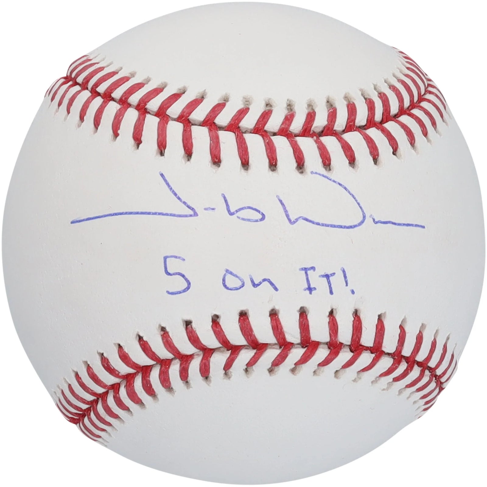 Jacob Wilson Signed Athletics Baseball | 5 On It Inscription