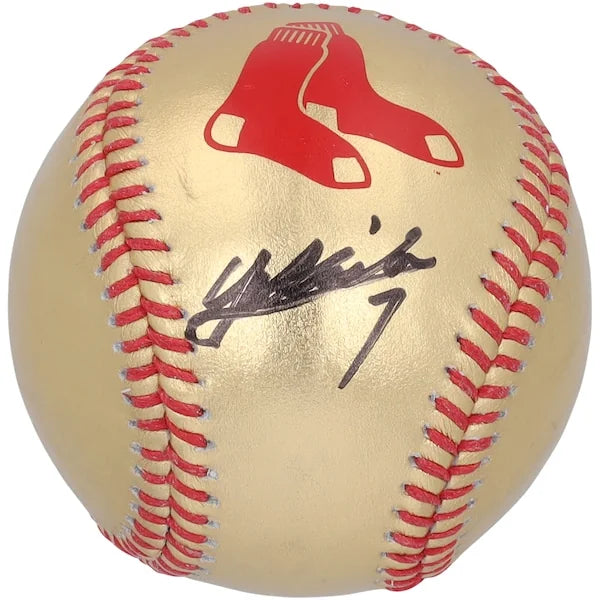 Masataka Yoshida Signed Gold Baseball | Boston Red Sox