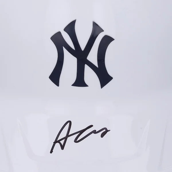 Austin Wells Signed Yankees White Chrome Rawlings Helmet | Authenticated