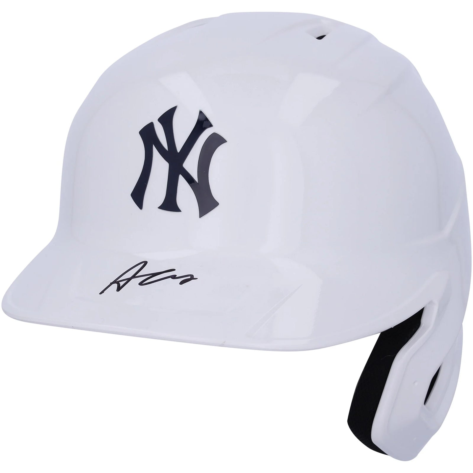 Austin Wells Signed Yankees White Chrome Rawlings Helmet | Authenticated