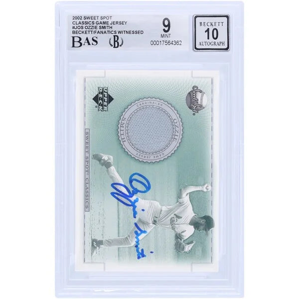 Ozzie Smith Signed 2002 Upper Deck Sweet Spot Card | Beckett 9