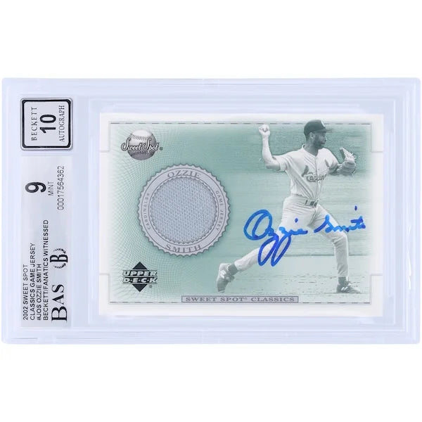 Ozzie Smith Signed 2002 Upper Deck Sweet Spot Card | Beckett 9
