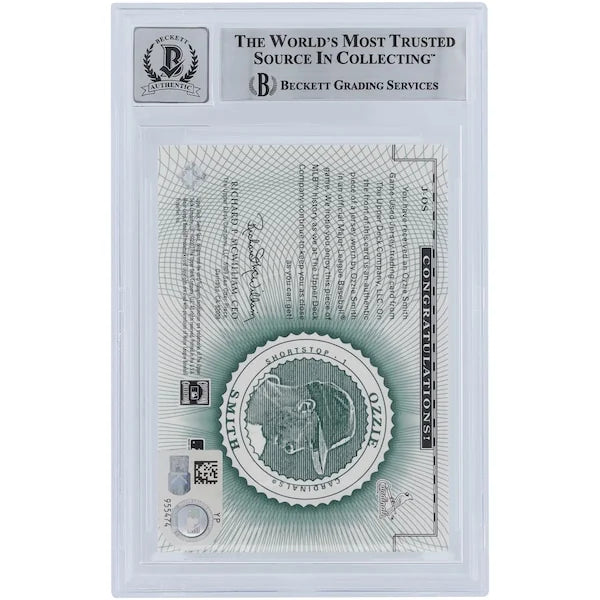 Ozzie Smith Signed 2002 Upper Deck Sweet Spot Classic Card | Beckett Graded 10
