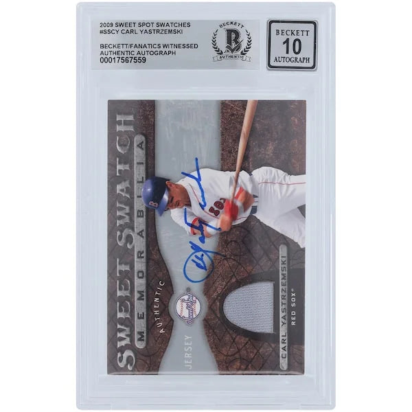 Carl Yastrzemski Signed 2009 Upper Deck Sweet Spot Card | Beckett 10