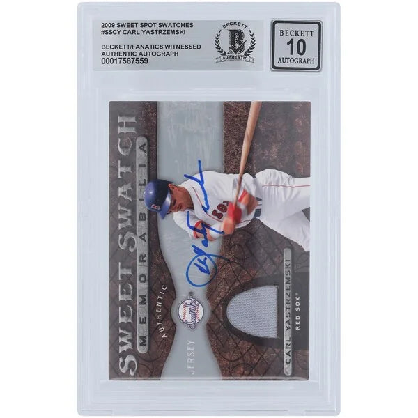 Carl Yastrzemski Signed 2009 Upper Deck Sweet Spot Card | Beckett 10