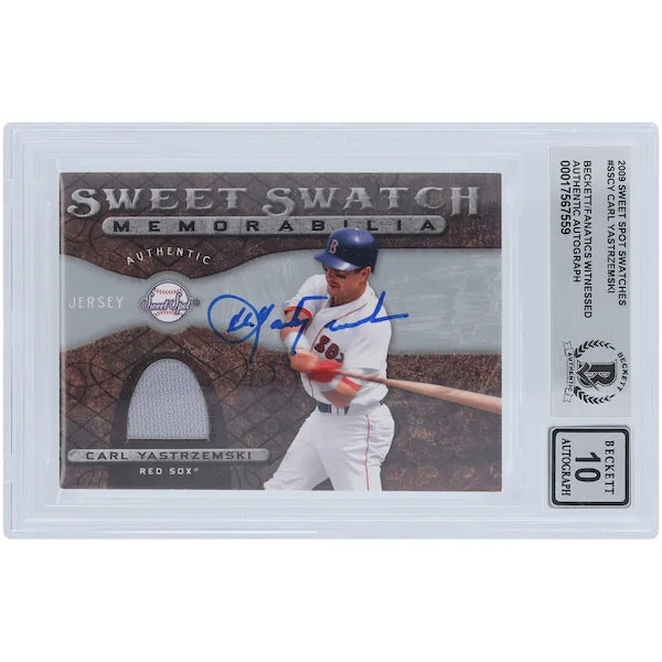 Carl Yastrzemski Signed 2009 Upper Deck Sweet Spot Card | Beckett 10
