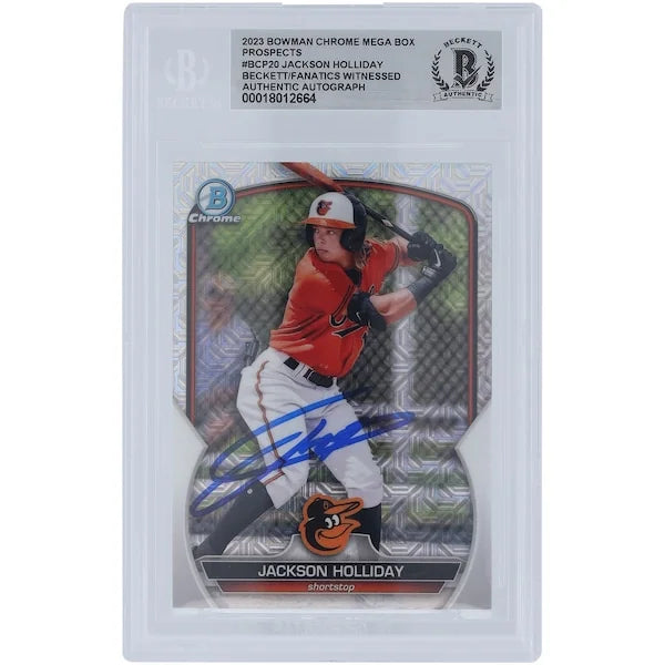 Jackson Holliday Signed 2023 Bowman Chrome Prospect Card | Authenticated