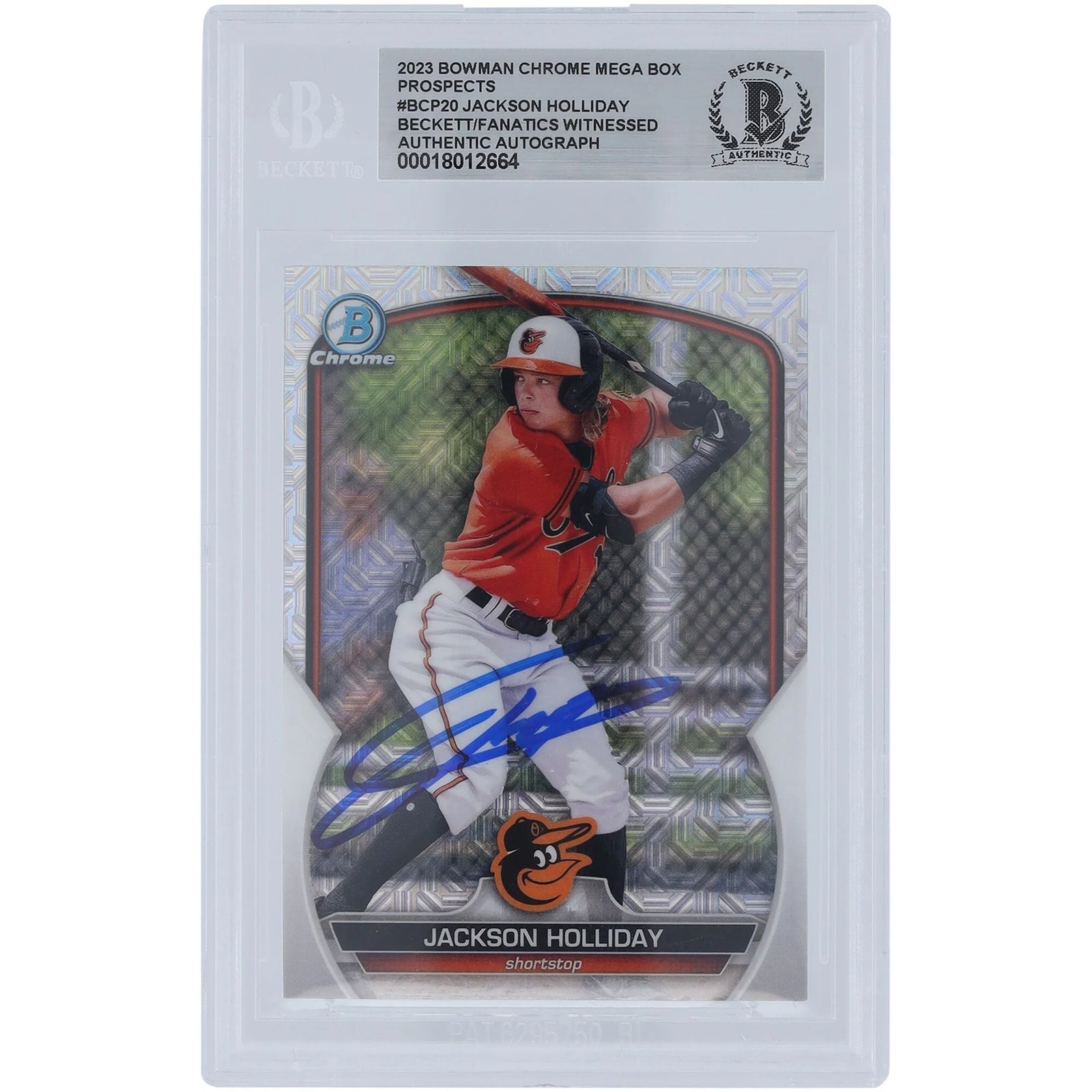 Jackson Holliday Signed 2023 Bowman Chrome Prospect Card | Authenticated
