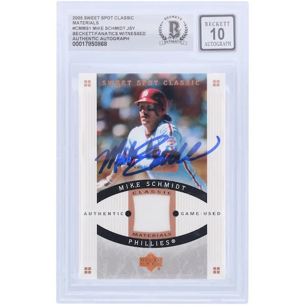 Mike Schmidt Signed 2005 Upper Deck Sweet Spot Card | Graded 10